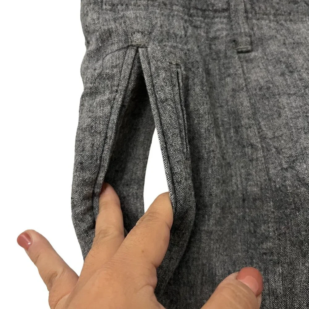 KZO Mens Gray Linen Straight Leg Made In Japan Modern Pants Size 32